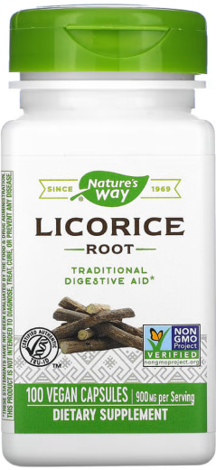 Licorice Root, 450 mg, 100 Gélules véganes