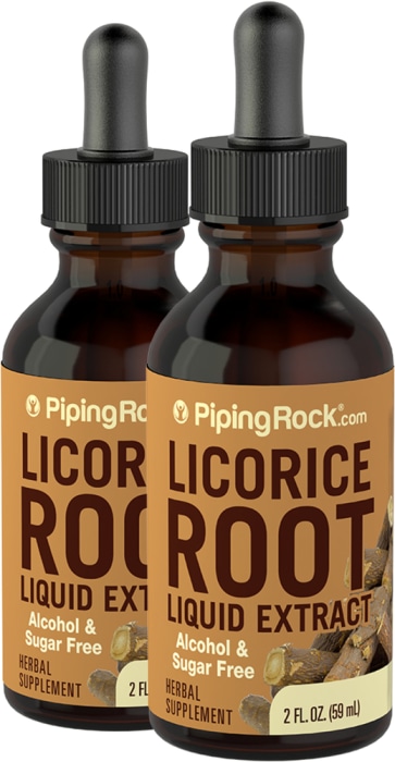 Licorice Root Liquid Extract Alcohol Free, 2 fl oz (59 mL) Dropper Bottle, 2  Dropper Bottles