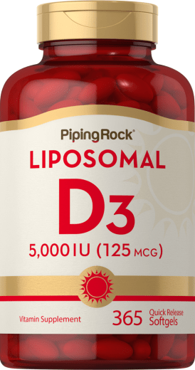 Liposamal Vitamin D3, 5,000 IU, 365 Gel Lembut Lepas Cepat