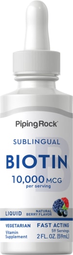 Liquid Biotin, 10,000 mcg, 2 fl oz (59 mL) Bottle