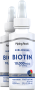 Liquid Biotin (Berry), 10,000 mcg, 2 fl oz (59 mL) Bottle, 2  Dropper Bottles
