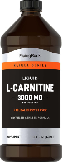 リキッドL-カルニチン（ナチュラルベリー）, 3000 mg (1 回分), 16 fl oz (473 mL) ボトル