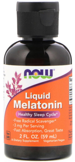 Melatonin Cecair 3mg, 2 fl oz (59 mL) Botol Penitis