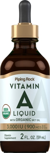 Flüssiges Vitamin A (Bio), 3000 IU, 2 fl oz (59 mL) Tropfflasche