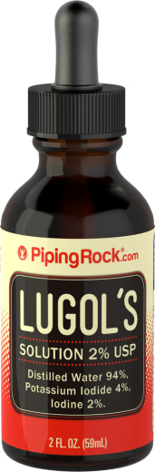 Soluté de Lugol iodé (2 %), 2 fl oz (59 mL) Compte-gouttes en verre