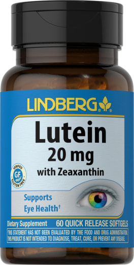 Lutein 20 mg dengan Zeaxanthin, 60 Jel Lembut Mudah Larut