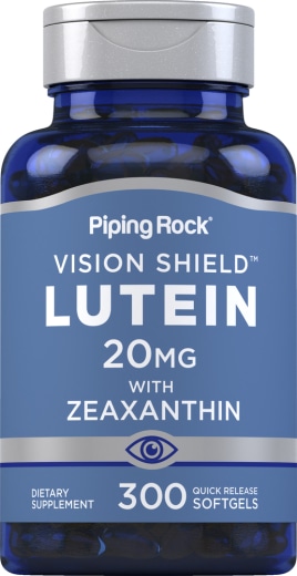 Lutein 20 mg + zeaxanthin, 20 mg, 300 Softgel for hurtig frigivelse