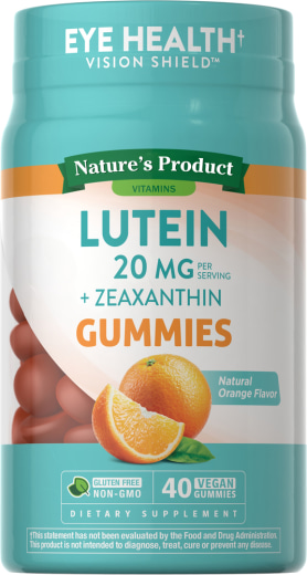 Lutein + Zeaxanthin (Natural Orange), 20 mg (pro Portion), 40 Vegane Gummibärchen