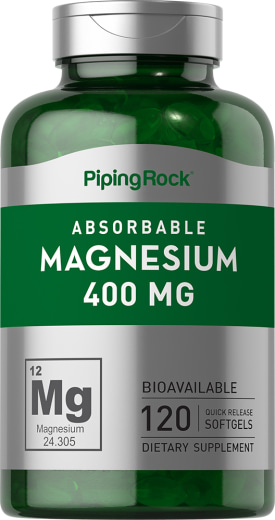 Magnesium, 400 mg, 120 Snel afgevende softgels