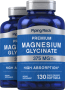 Magnesiumglycinat , 375 mg (pro Portion), 130 Softgele mit schneller Freisetzung, 2  Flaschen