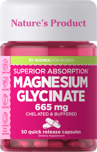 Magnesium Glycinate, 665 mg, 50 Cápsulas de liberación rápida