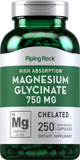 Magnesio glicinato , 750 mg, 250 Capsule a rilascio rapido
