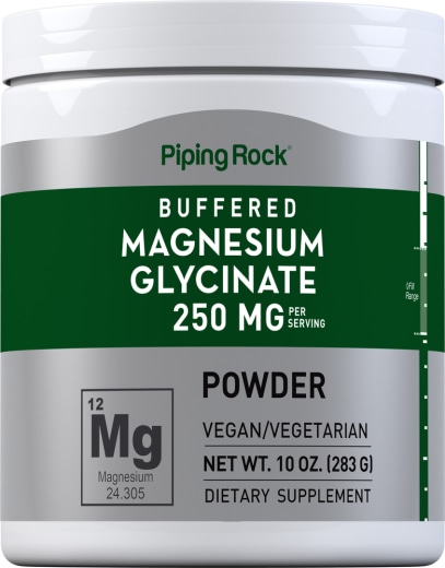 マグネシウムグリシンパウダー, 250 mg (1 回分), 10 oz (283 g) ボトル