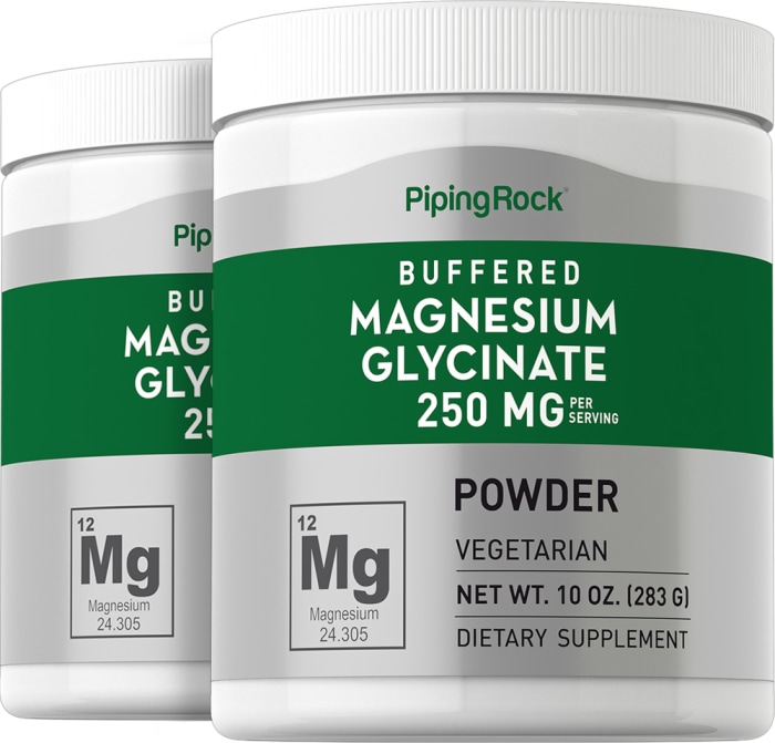 Magnesium Glycinate Powder, 250 mg (per serving), 10 oz (283 g) Bottle, 2  Bottles