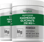 Glicinato de Magnésio em Pó, 250 mg (por dose), 10 oz (283 g) Frasco, 2  Frascos