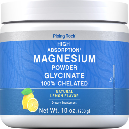 Magnesiumglycinat (naturlig sitron), 10 oz (283 g) Flaske