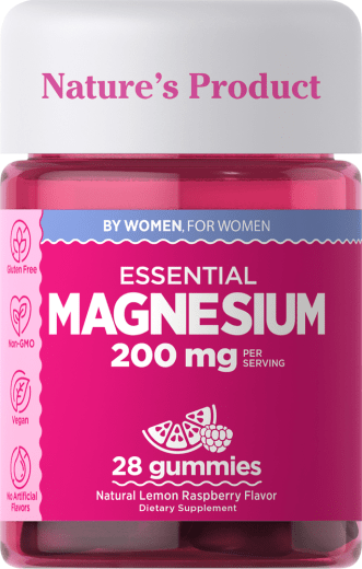 Magnesium Gummies (Natural Lemon Raspberry), 200 mg, 28 Vegan Gummies