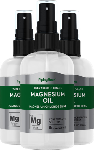 Pure magnesiumolie, 8 fl oz (236 mL) Sprayfles, 3  Spuitflesjes
