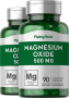 Magnesiumoksid , 500 mg, 90 Hurtigvirkende kapsler, 2  Flasker