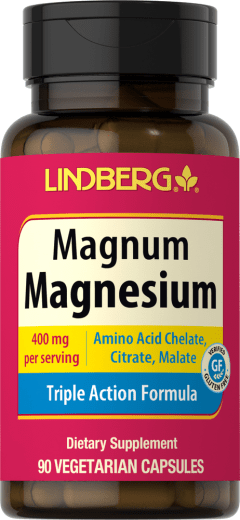 Mega magnesium, 400 mg (per dose), 90 Vegetarianske kapsler