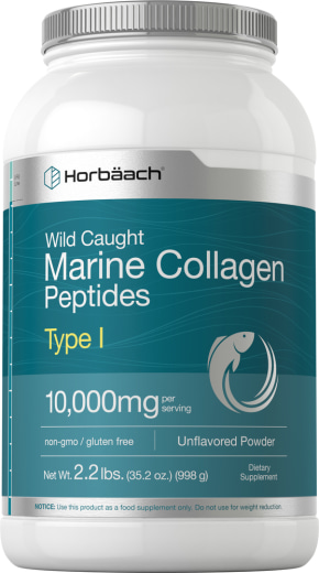 Marine Collagen Peptides Powder (Unflavored), 10000 mg, 2.2 lbs (998 g) Bottle