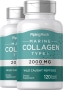 Fischkollagen, 2000 mg + Hyaluronsäure, 2000 mg (pro Portion), 120 Überzogene Filmtabletten, 2  Flaschen