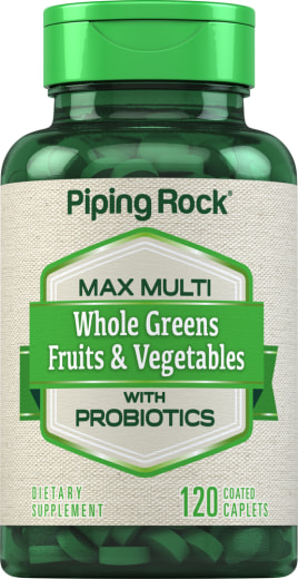 Multivitamines sans fer Légumes entiers / Aliments entiers Max, 120 Petits comprimés enrobés
