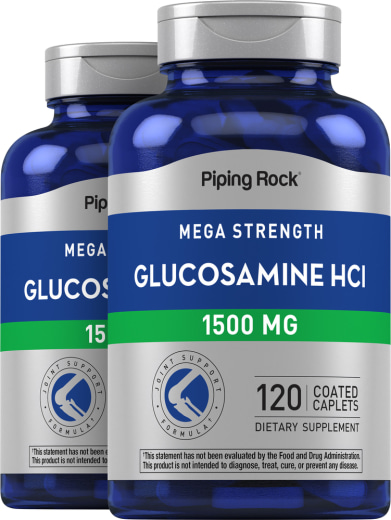 Mega Glucosamine, 1500 mg, 120 Coated Caplets, 2  Bottles