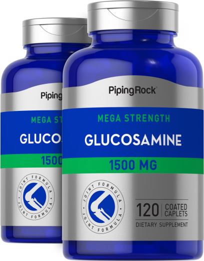 Mega Glucosamine, 1500 mg, 120 Coated Caplets, 2  Bottles