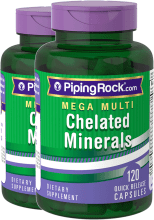 Mega Multi Chelated Minerals, 120 Quick Release Capsules, 2  Bottles