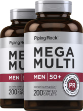 Mega Multi for Men 50 Plus, 200 Coated Caplets, 2  Bottles