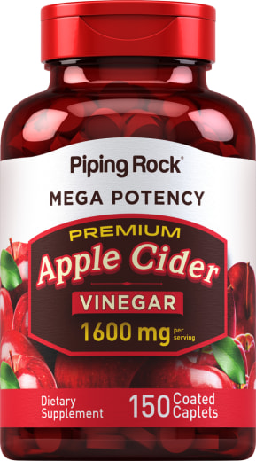 น้ำส้มสายชูแอปเปิ้ลไซเดอร์ของ Mega Potency, 1600 mg (ต่อการเสิร์ฟ), 150 แคปเล็ทเคลือบ