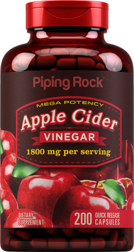 Mega Potency Apple Cider Vinegar, 1800 mg, 200 Quick Release Capsules
