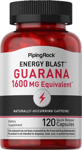 Vahva guarana, 1600 mg, 120 Pikaliukenevat kapselit