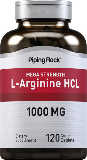 メガ強力 L-アルギニン HCL (医薬品グレード), 1000 mg, 120 コーティング カプレット