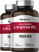 L-Arginine HCLMéga puissant (qualité pharmaceutique), 1000 mg, 120 Petits comprimés enrobés, 2  Bouteilles