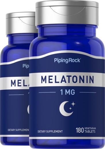 Melatonine , 1 mg, 180 Tabletten, 2  Flessen