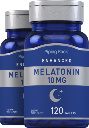 Melatonina , 10 mg, 120 Tabletas, 2  Botellas/Frascos