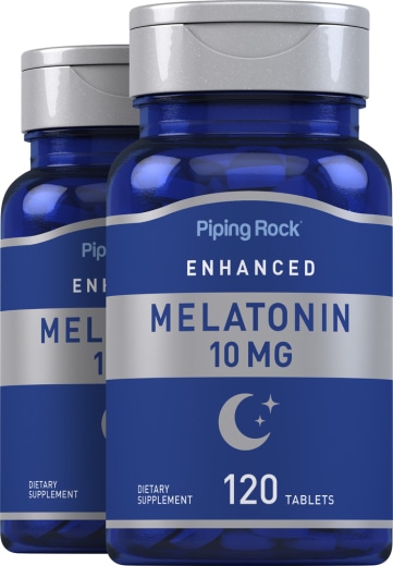 Melatonin , 10 mq, 120 Tabletlər, 2 Şüşələr