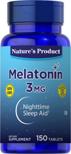 Melatonina , 3 mg, 150 Tabletas