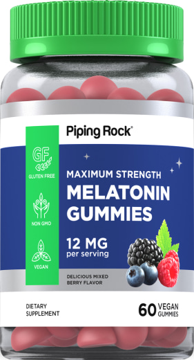 Melatonina (Deliciosa mezcla de bayas) , 12 mg, 60 Veganska gummies