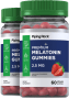 Melatonina (Bayas naturales), 2.5 mg, 60 Veganska gummies, 2  Botellas/Frascos