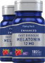 Melatonín rýchlo sa rozpúšťajúci, 12 mg, 180 Rýchlo sa rozpúšťajúce tablety, 2  Fľaše