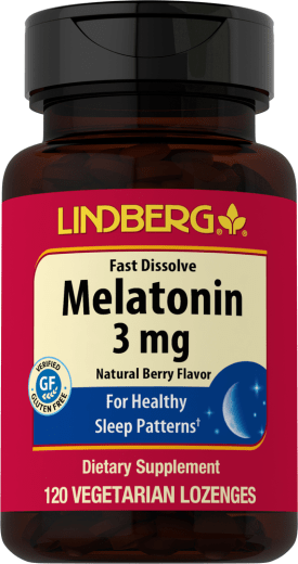 Melatonine snel oplossend (natuurlijke bes), 3 mg, 120 Keelpastilles