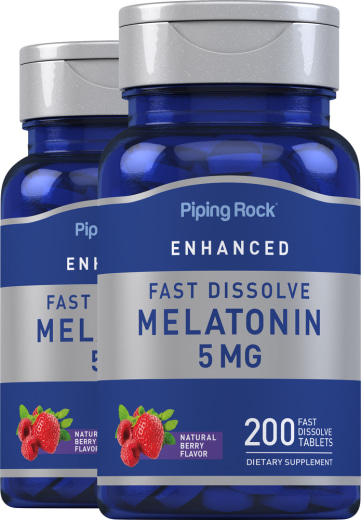 Melatonină Tablete cu dizolvare rapidă, 5 mg, 200 Comprimate cu dizolvare rapidă, 2  Sticle