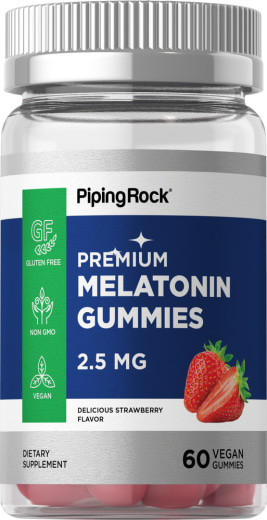 Melatonin (naravna jagodičja), 2.5 mg, 60 Veganski gumi bonboni