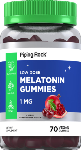 Melatonínové dražé (Prírodné čerešňové granátové jablko), 1 mg, 60 Vegánske gumené cukríky