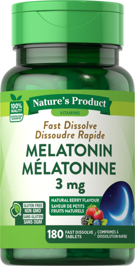 Melatonina , 3 mg, 180 Pastillas de rápida disolución