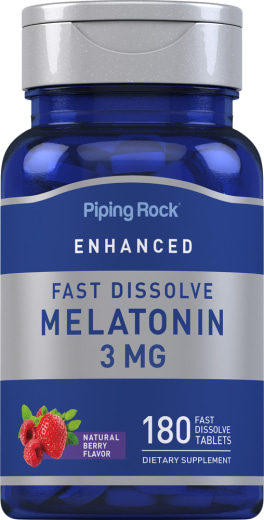 Melatonin (Natural Berry), 3 mg, 180 Fast Dissolve Tablets