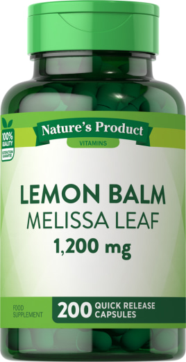 Melissa Leaf (Lemon Balm), 1200 mg, 200 Snel afgevende capsules